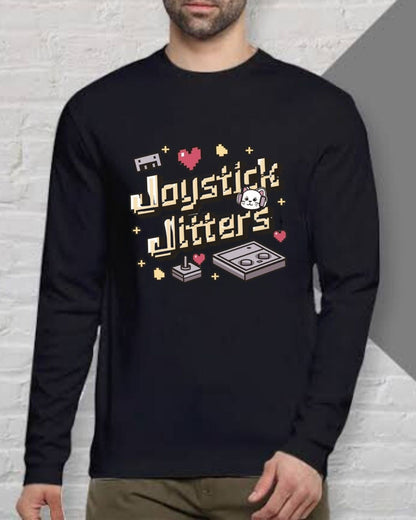 Joystick Jitters Vintage Retro Video Games Cotton Long Sleeve Tshirt