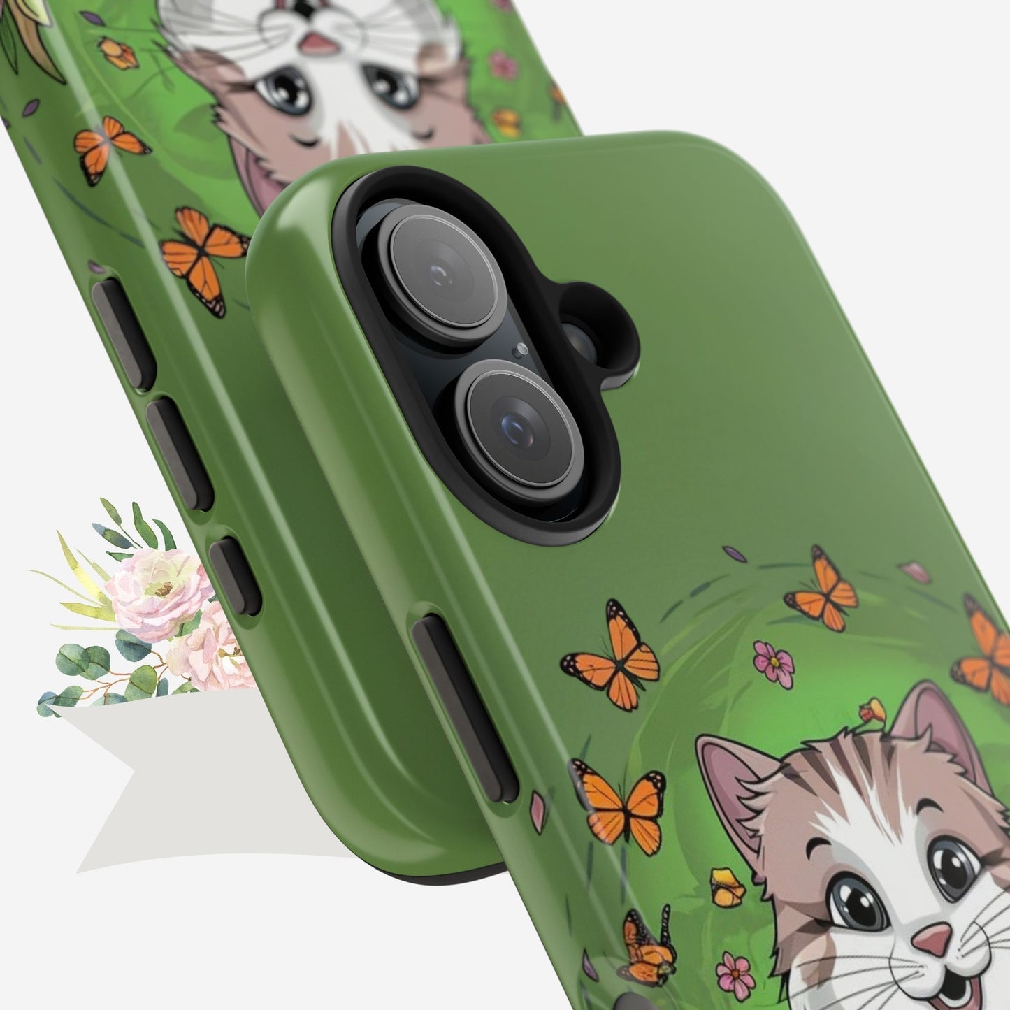 Green Mewsic Tough Case