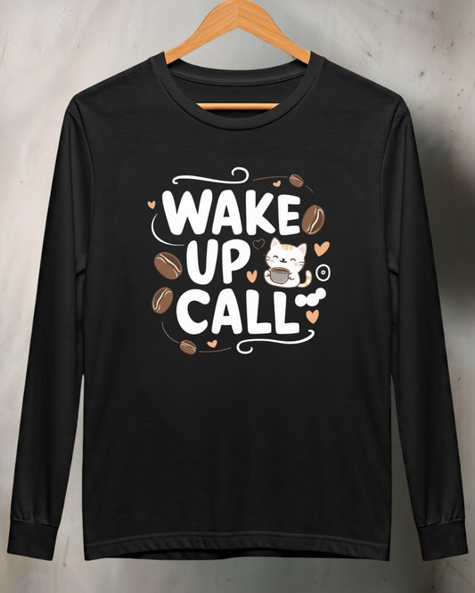 Wake Up Call Cotton Long Sleeve Tshirt