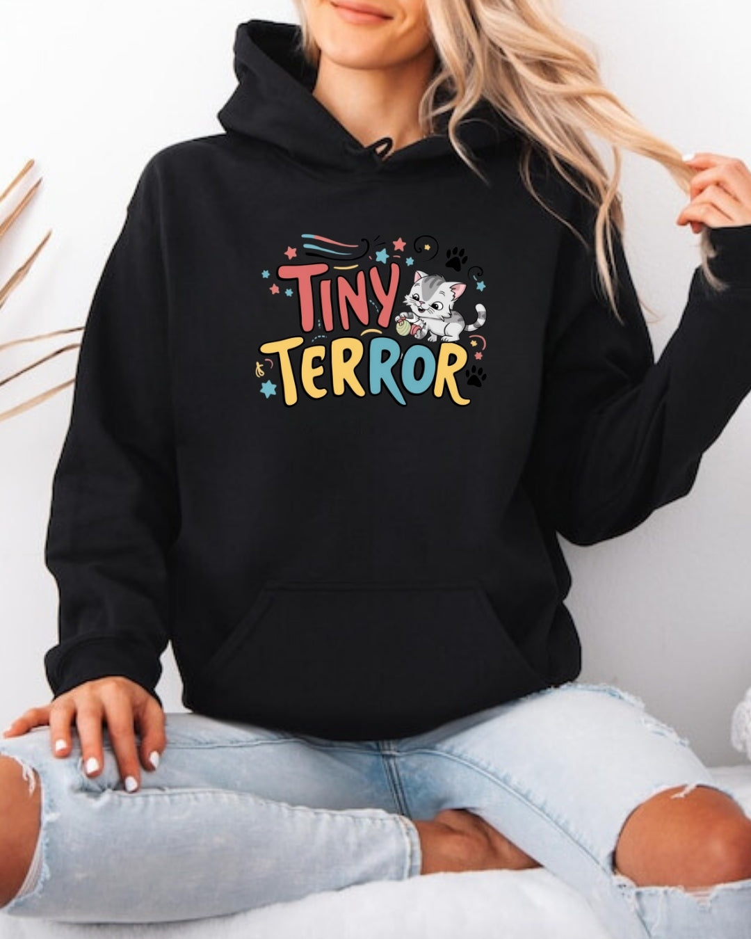 Fearless Feline Flyer Heavy Cotton Hoodie