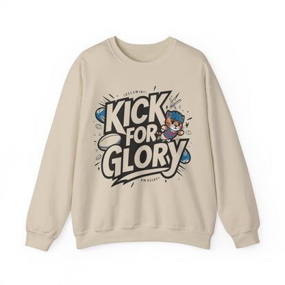 Kick For Glory Heavy Unisex Cotton Crewneck Sweatshirt