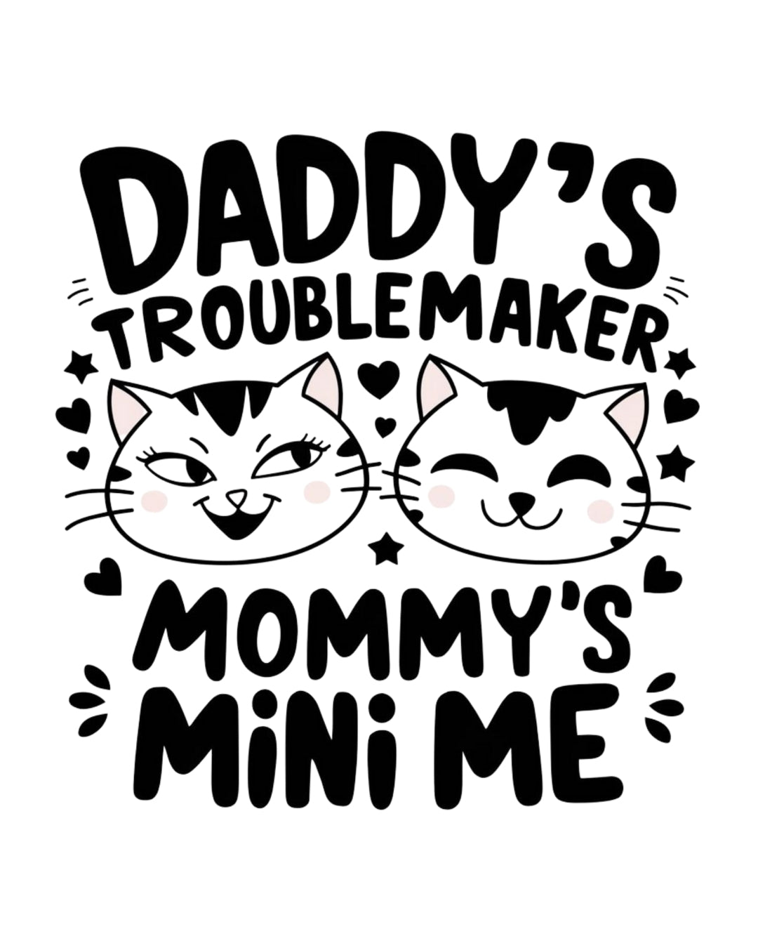 Daddy Little Troublemaker Toddler Cotton T-Shirts