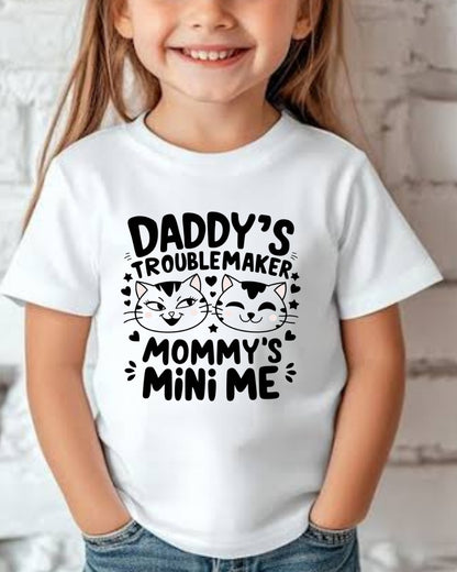 Daddy Little Troublemaker Toddler Cotton T-Shirts