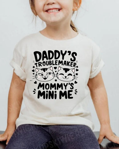 Daddy Little Troublemaker Toddler Cotton T-Shirts