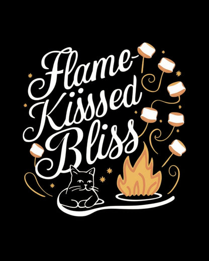 Flames Kiss Bliss Cotton Tshirt