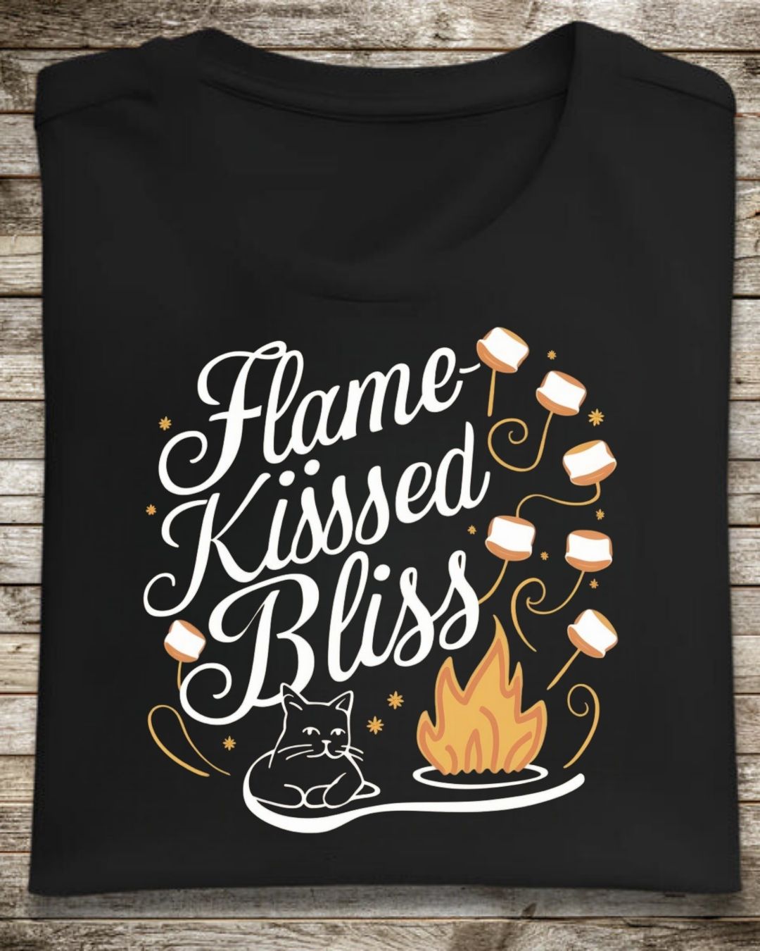 Flames Kiss Bliss Cotton Tshirt