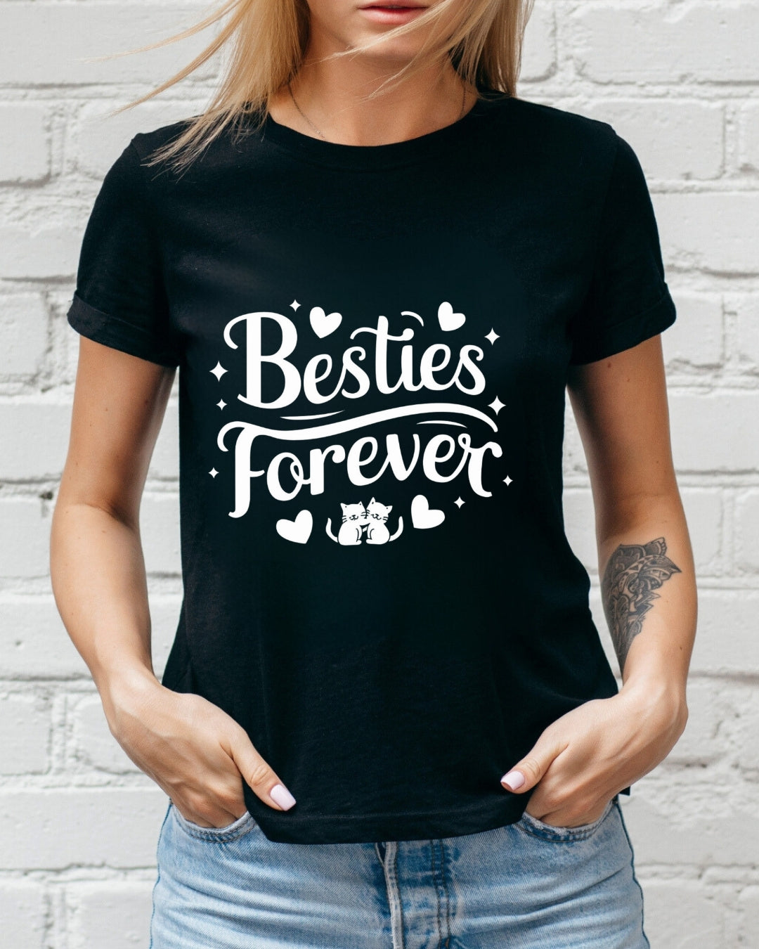 Bestie Forevers Cotton T-Shirt