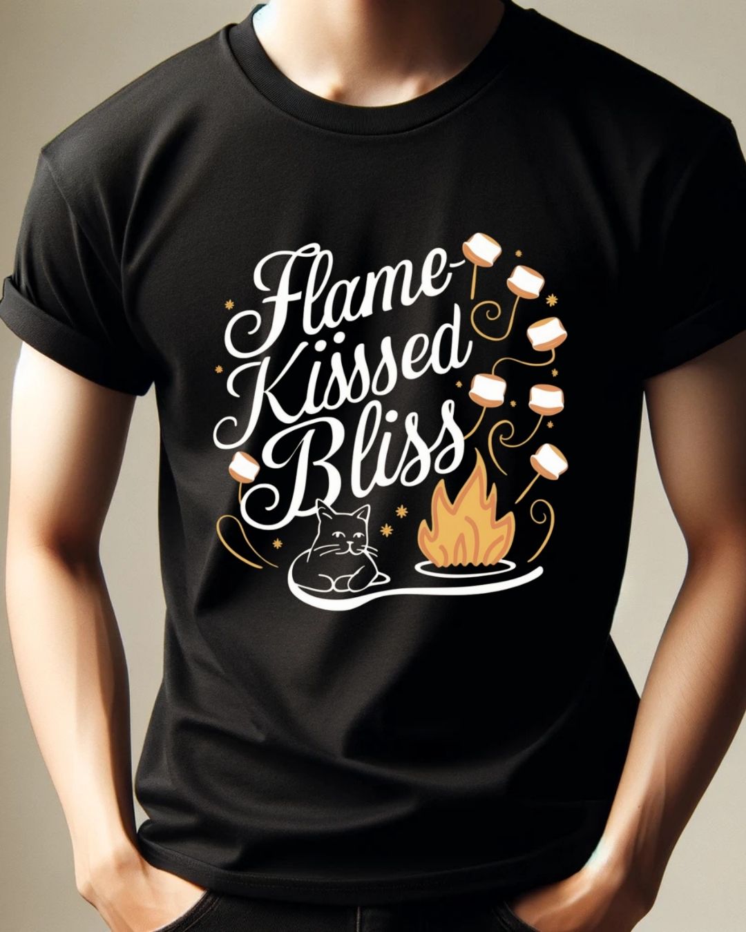 Flames Kiss Bliss Cotton Tshirt