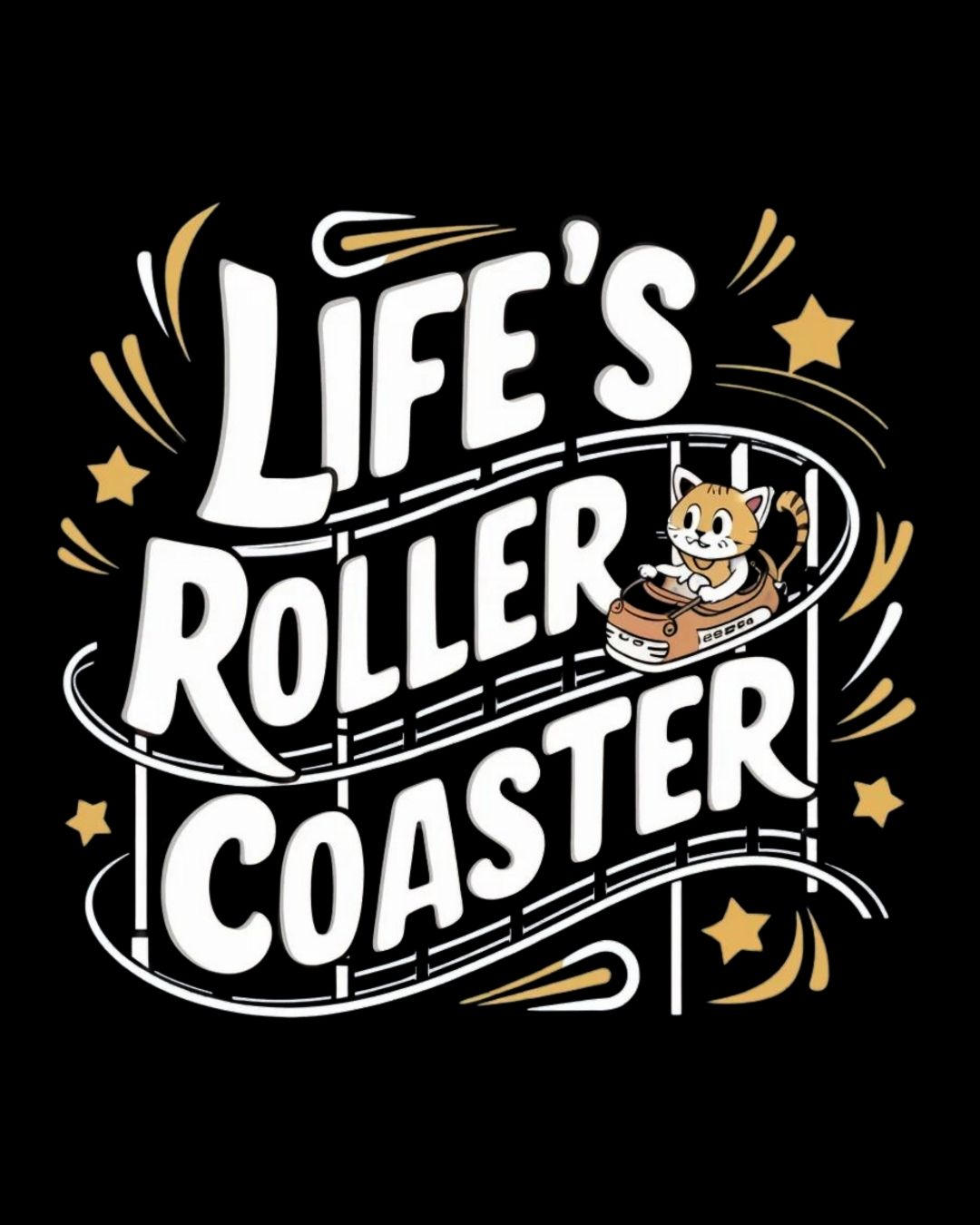 Life Roller Coaster Cotton Tshirt