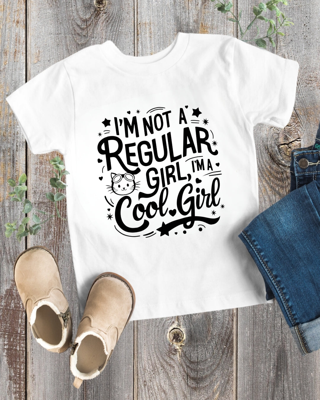 I am Not Regular Girl I am Cool Girl Toddler Cotton T-Shirts