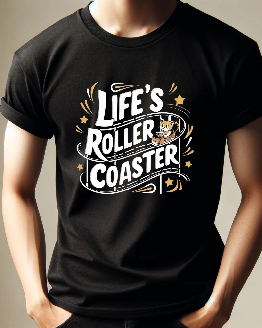 Life Roller Coaster Cotton Tshirt