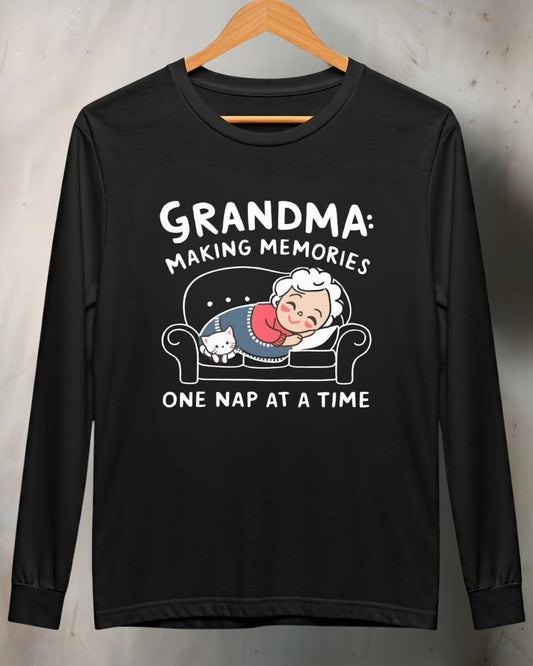 Grandma Making Memory Cotton Long Sleeve Tshirt