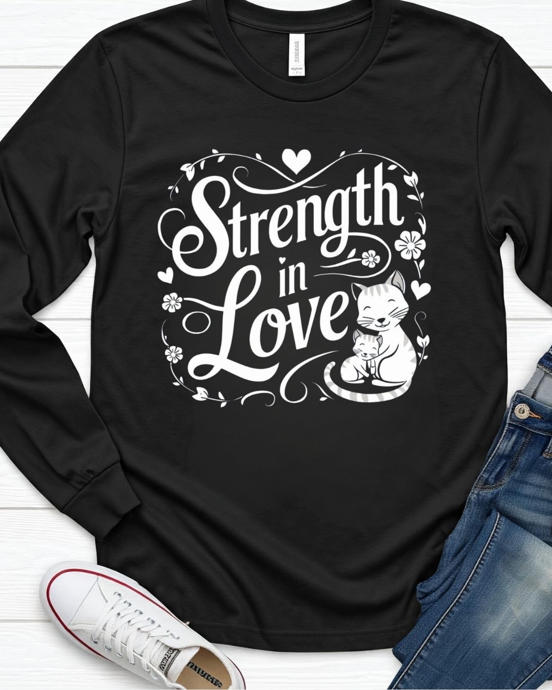 Strength In Love Cotton Long Sleeve Tshirt