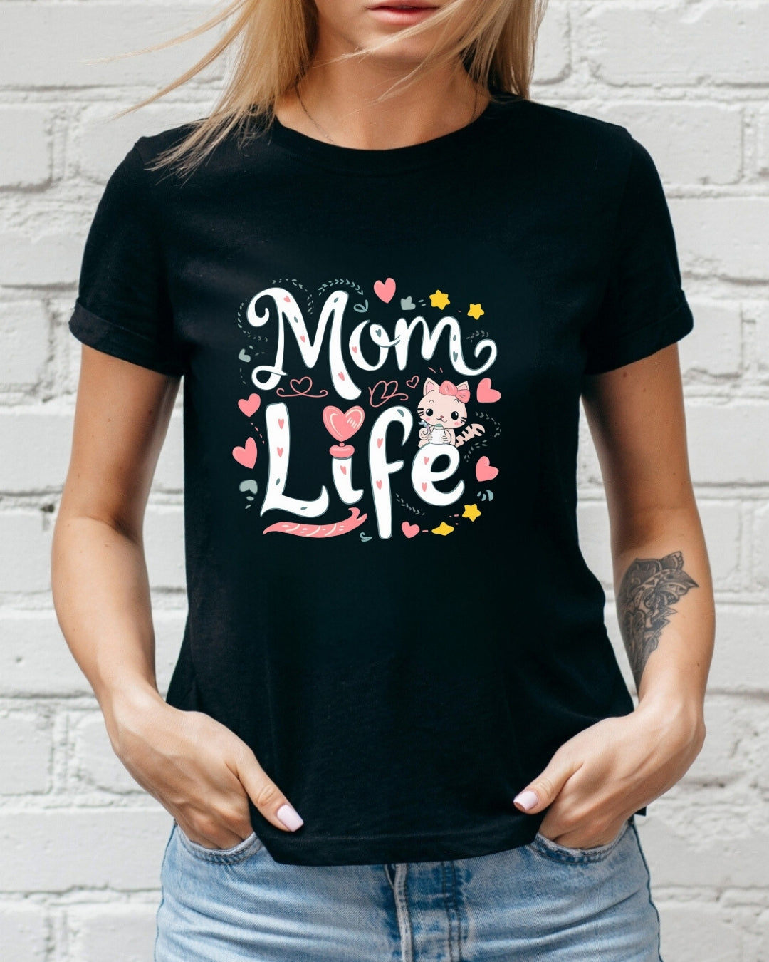 Mom Life Cotton Tshirt