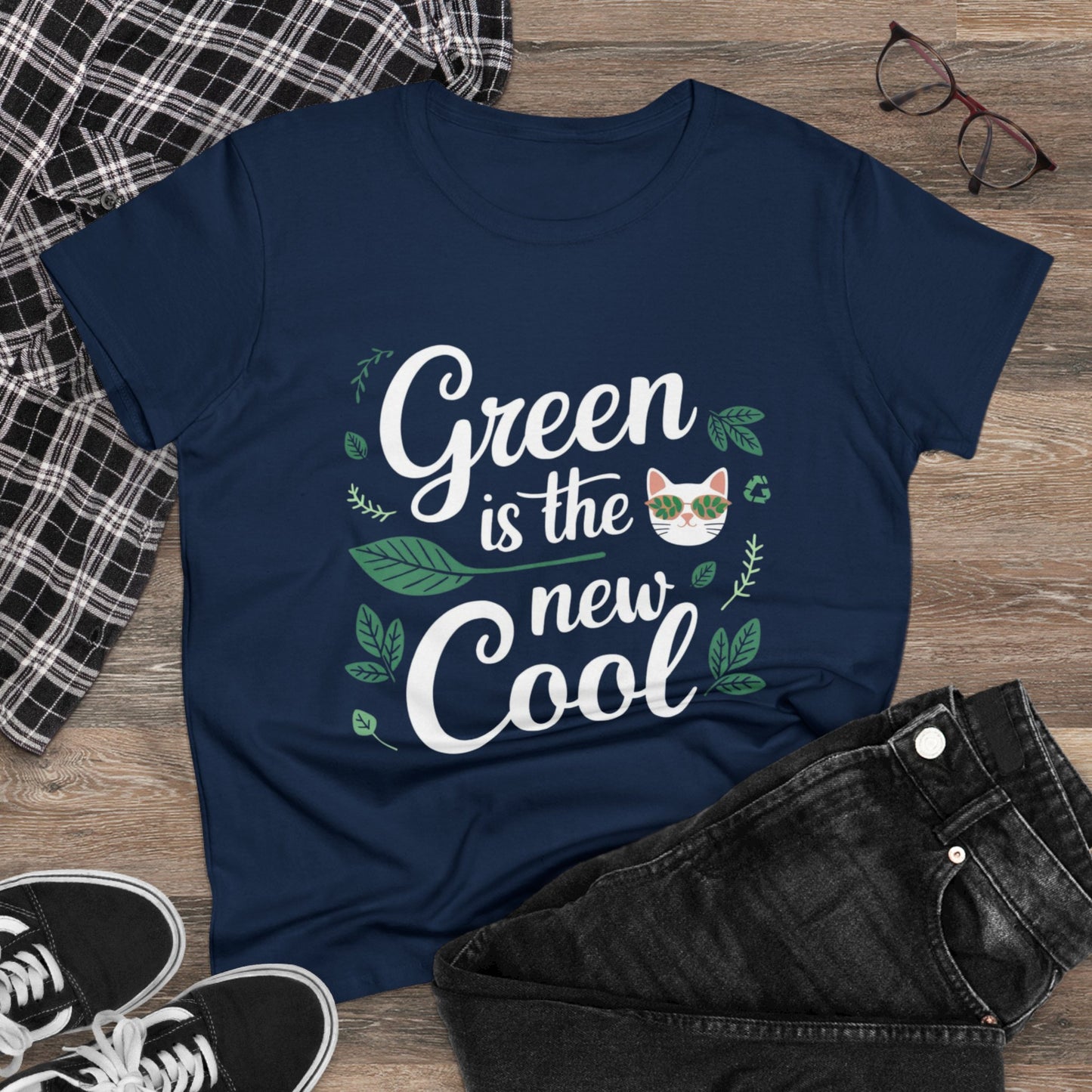 Green Is The New Cool Nature Short Sleeve Regular Fit Cotton Tshirt