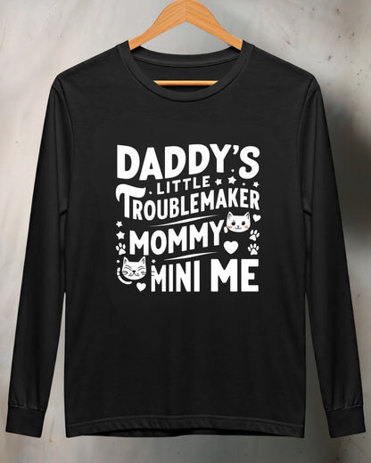 Daddy Little Troublemaker Cotton Long Sleeve Tshirt