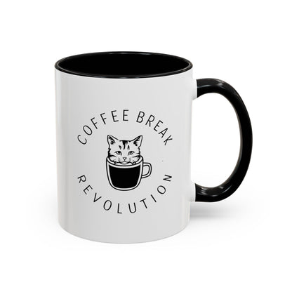 Billien Union Meow Printify 11 oz 11oz accent mug Coffee Mugs Holiday Picks Home & Living Kitchen Mugs Spring Essentials two tone White base