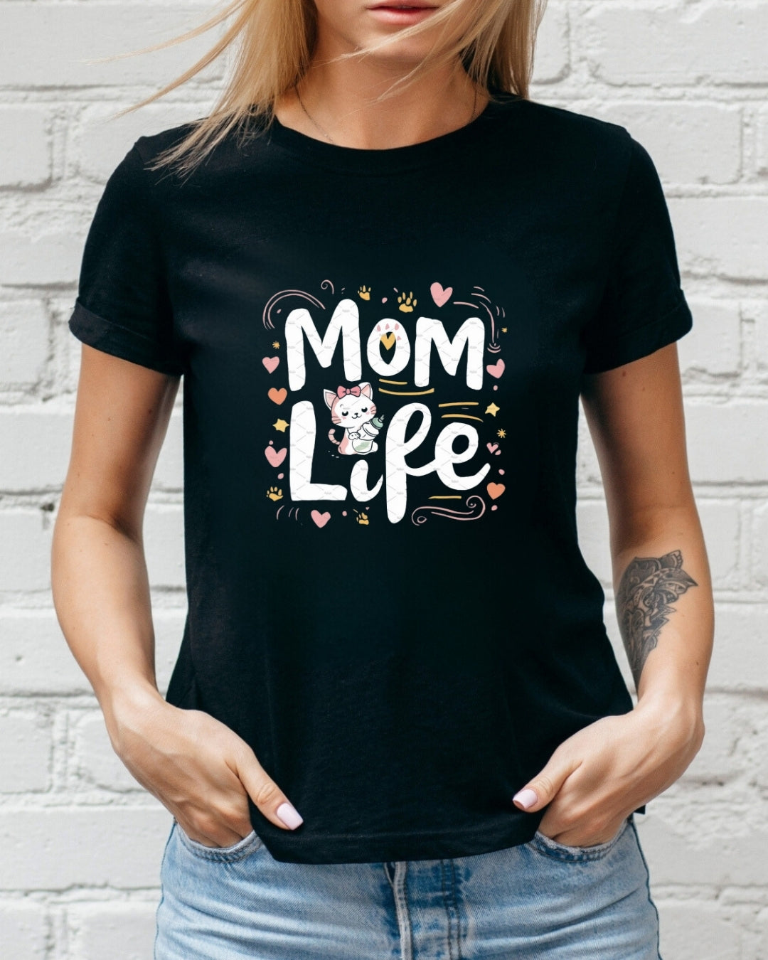 Mom Life Cotton Tee