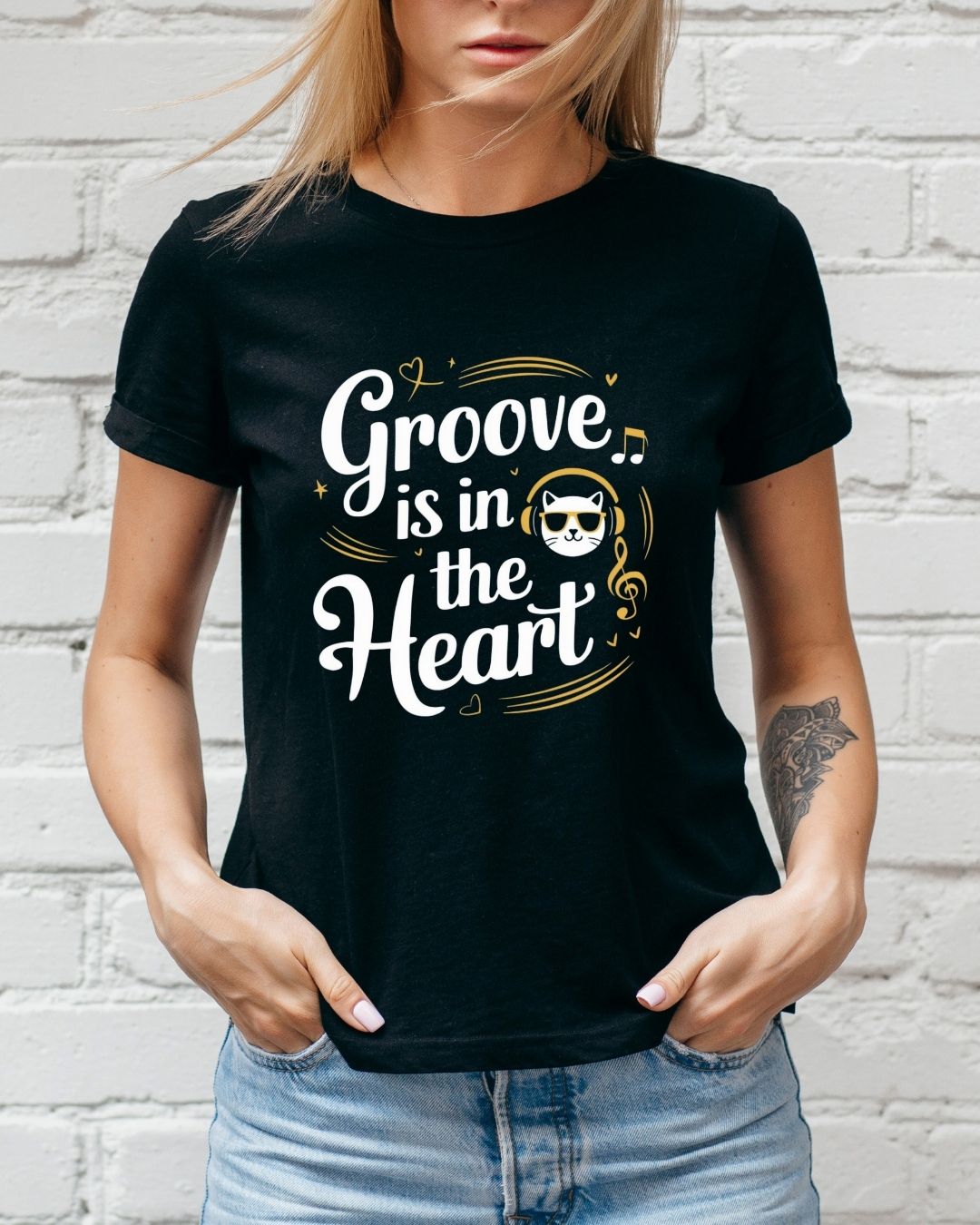 Groove In The Heart Cotton Tshirts