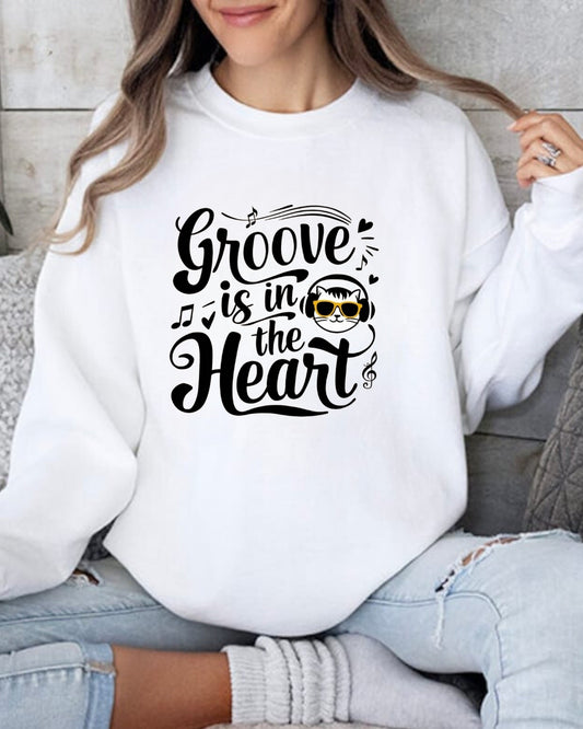 Groove In The Heart Ultra Cotton Crewneck Sweatshirt