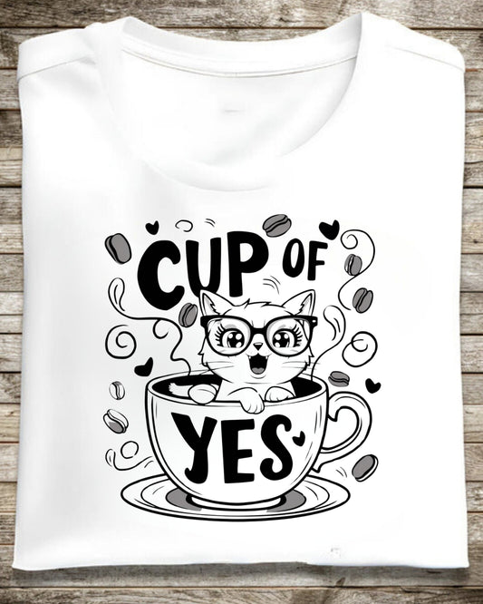 Cup Of Yes Coffee Unisex Cotton T-Shirt