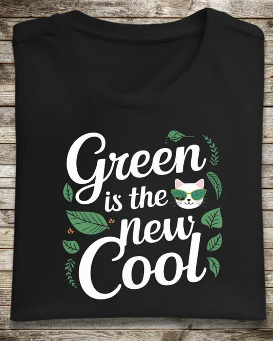 Green Is The New Cool Cotton Tshirts