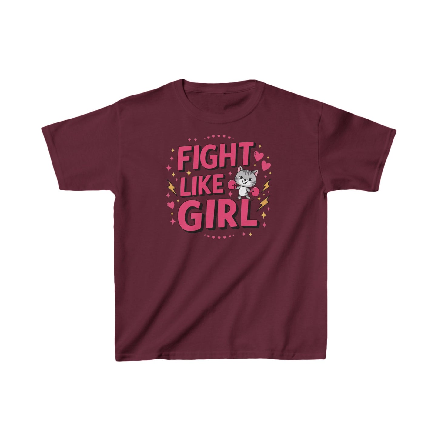 Fight Like Girl Kids Heavy Cotton Kids T-Shirt