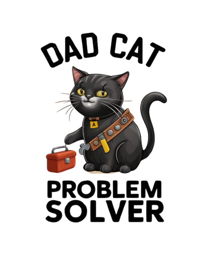 Dad Cat Problem Solver Cotton T-Shirts