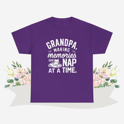 Grandpa Making Memory One Nap A Time Cotton T-Shirt