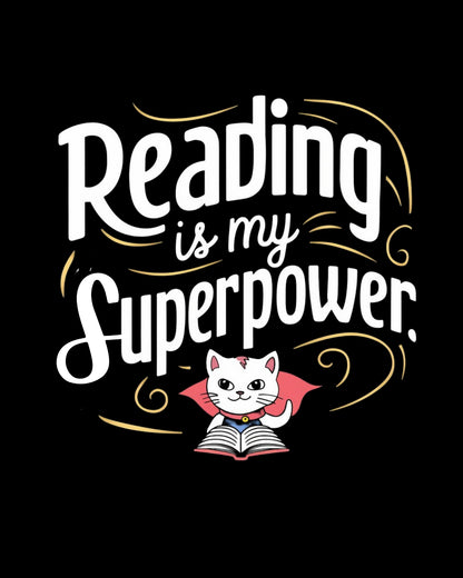 Reading Is My Superpower Kid Heavy Cotton Tshirt