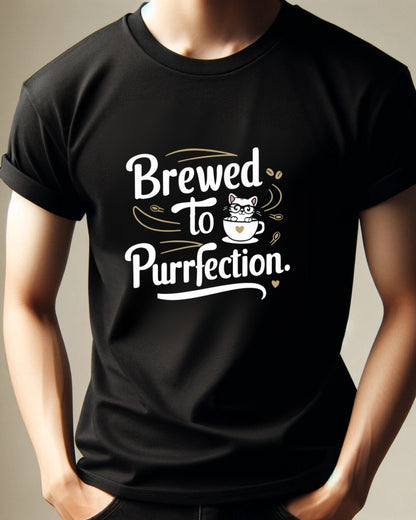 Brewed To Purrfection Cotton Tee