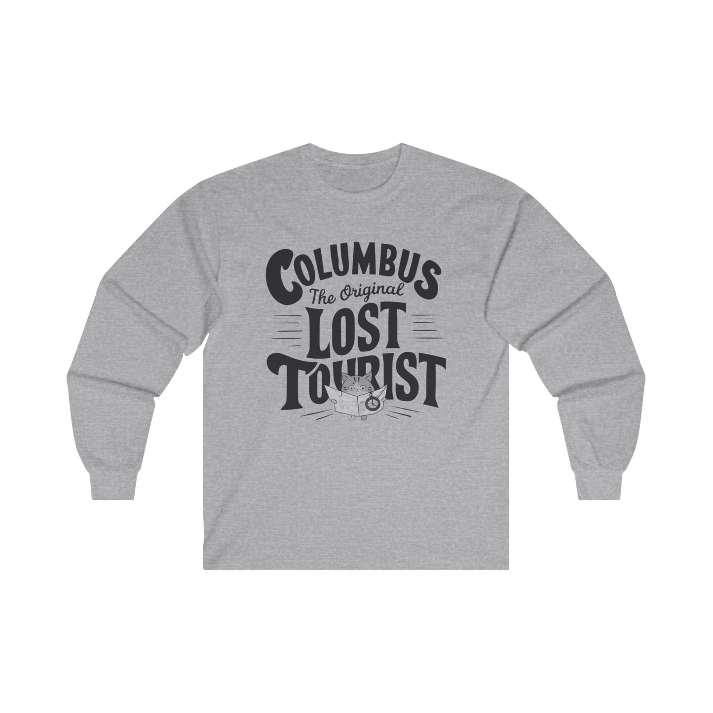 Columbus The Original Lost Tourist Cotton Long Sleeve Tshirt