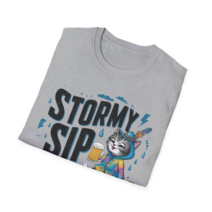 Stormy Sip Cotton Men Tshirt