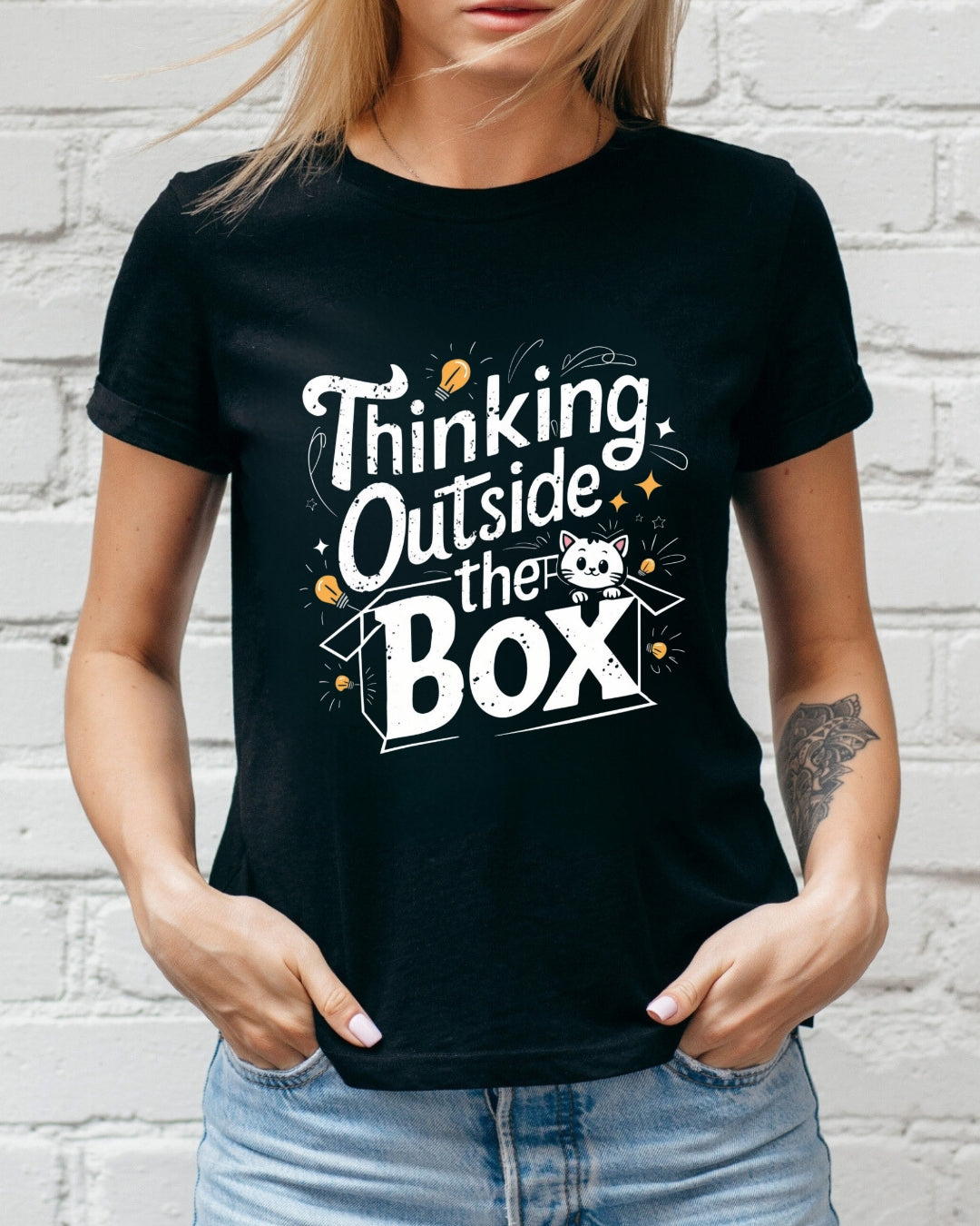 Thinking Out of Box Cotton T-Shirt