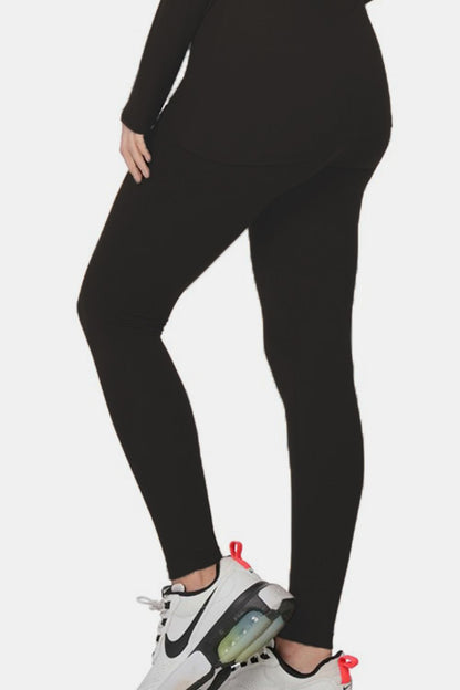 Turtleneck Top and Leggings Lounge Set In Black