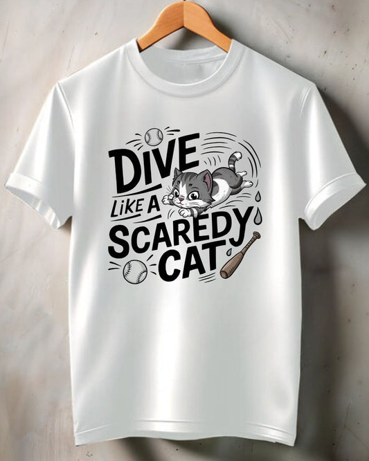 Dive Like Scaredy Cat Cotton Men Tshirt