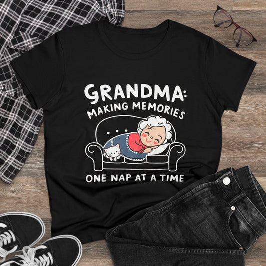 Women Tees Grandma Having Memory Grandma Shirts Tops Short Sleeve Regular Fit Cottagecore Funny Cat Graphic Tshirts