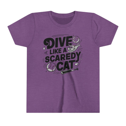 Dive Like Scaredy Cat Youth Heavy Cotton T-Shirt