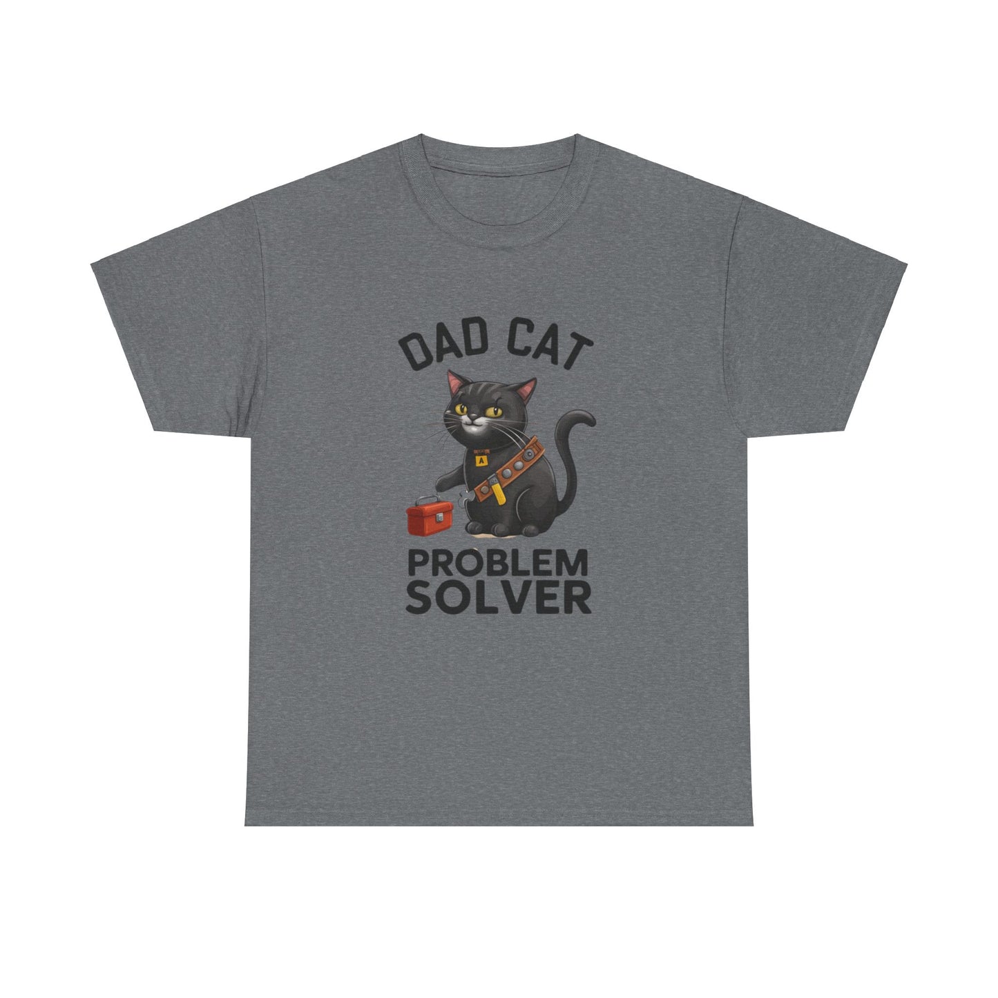 Dad Cat Problem Solver Cotton T-Shirts