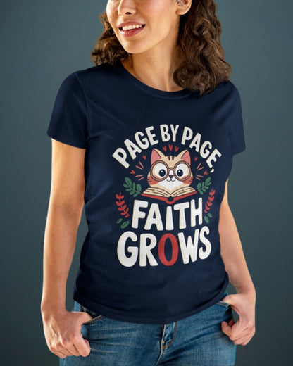 Faithful Threads Women Cotton Tshirt