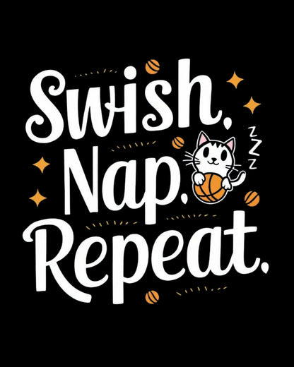 Swish Nap Repeat Kids Heavy Cotton T-Shirt