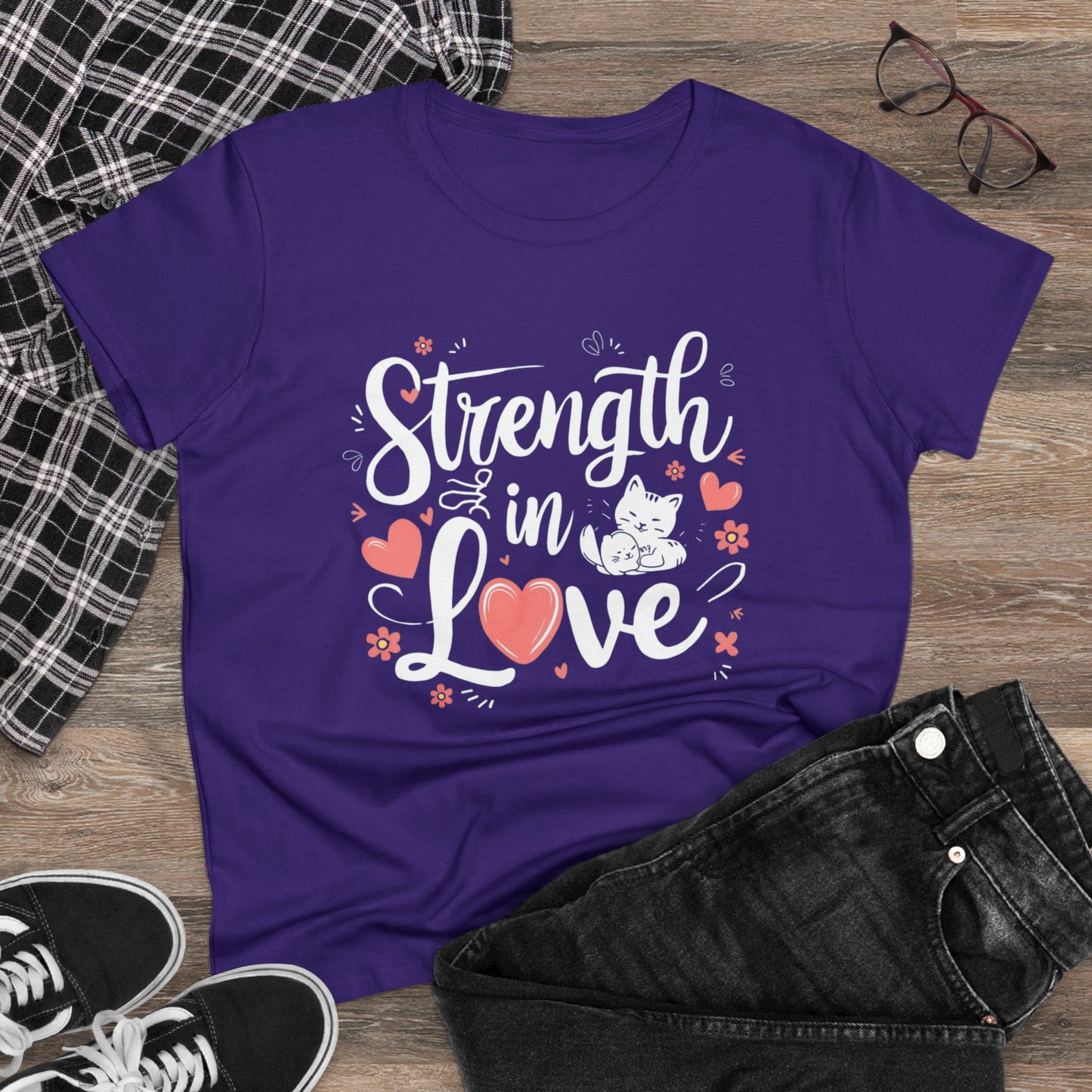 Strength In Love Women Cotton Tshirts