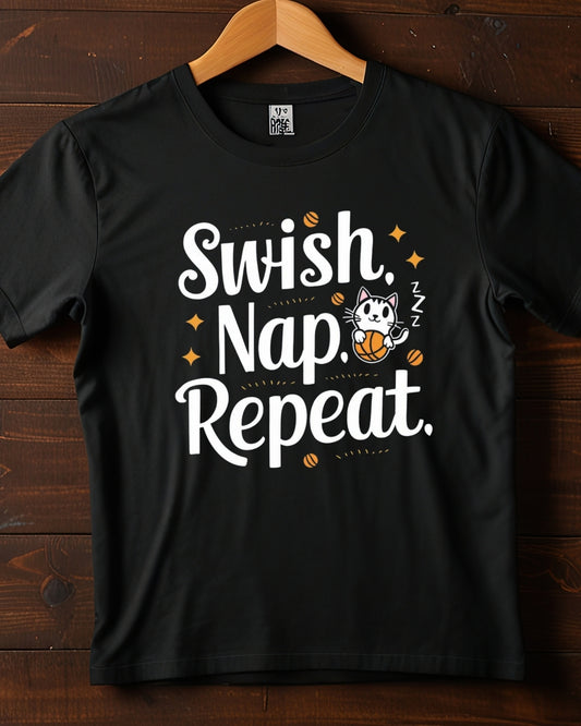 Swish Nap Repeat Kids Heavy Cotton T-Shirt