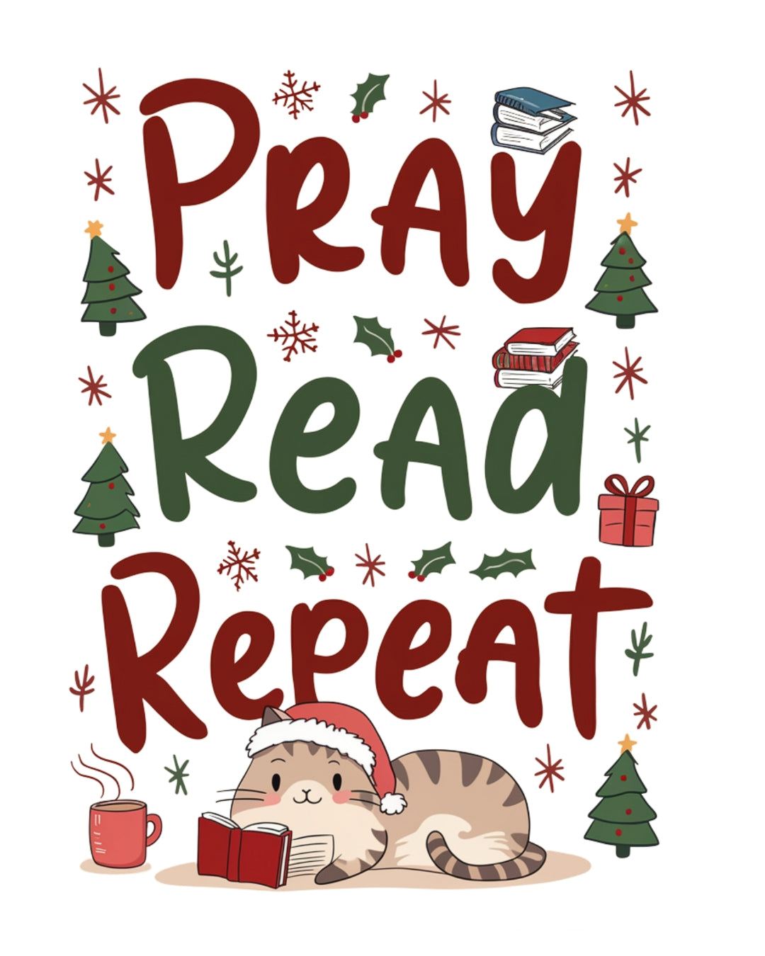 Pray Read Repeat Cotton Tshirts