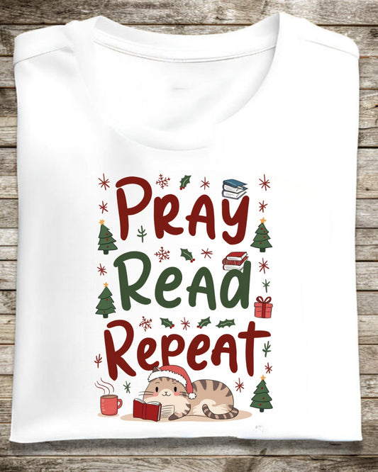 Pray Read Repeat Cotton Tshirts