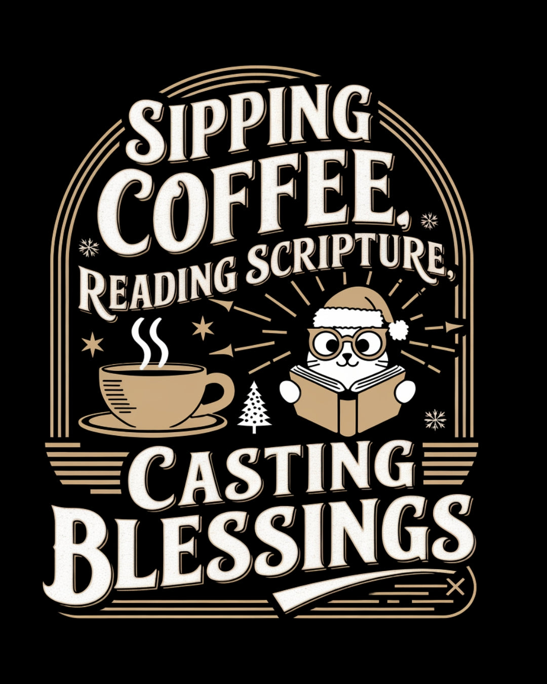 Sipping Scriptures Cotton Long Sleeve Tshirt