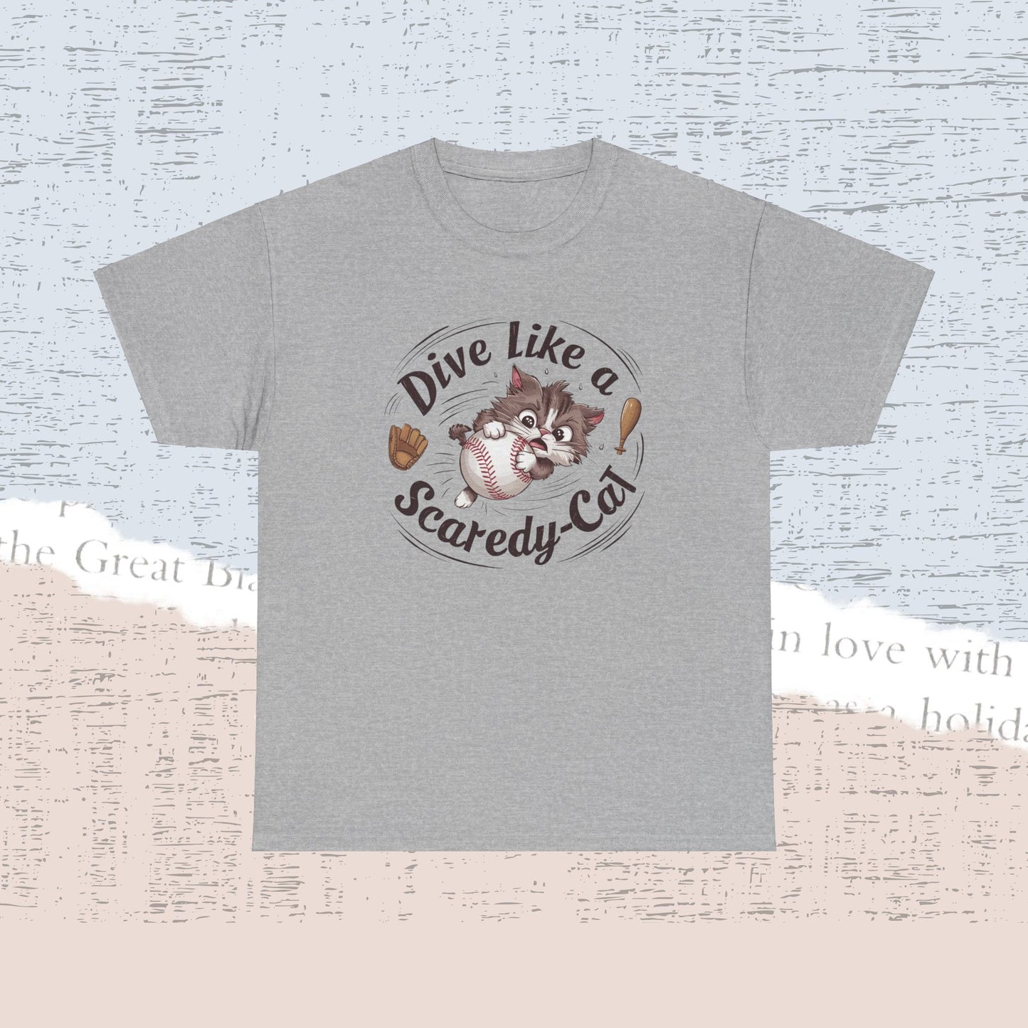 Dive Like Scaredy Cat Crewneck Cotton Tshirt