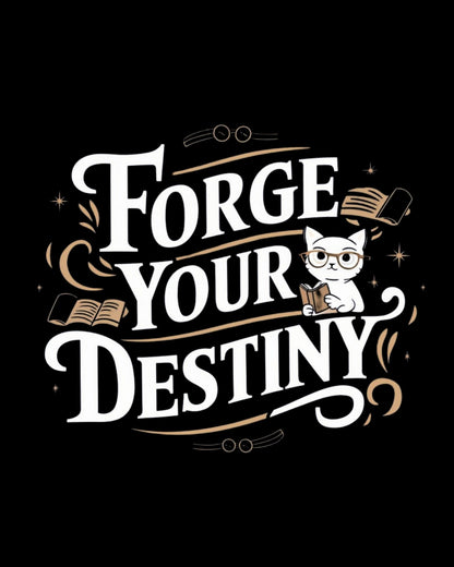 Book Lovers T-Shirts Forge Your Destiny Cotton T-Shirt