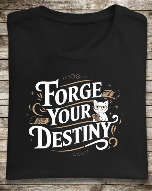 Book Lovers T-Shirts Forge Your Destiny Cotton T-Shirt