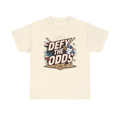 Defy The Odds Baseball Crew Neck Cotton Tees